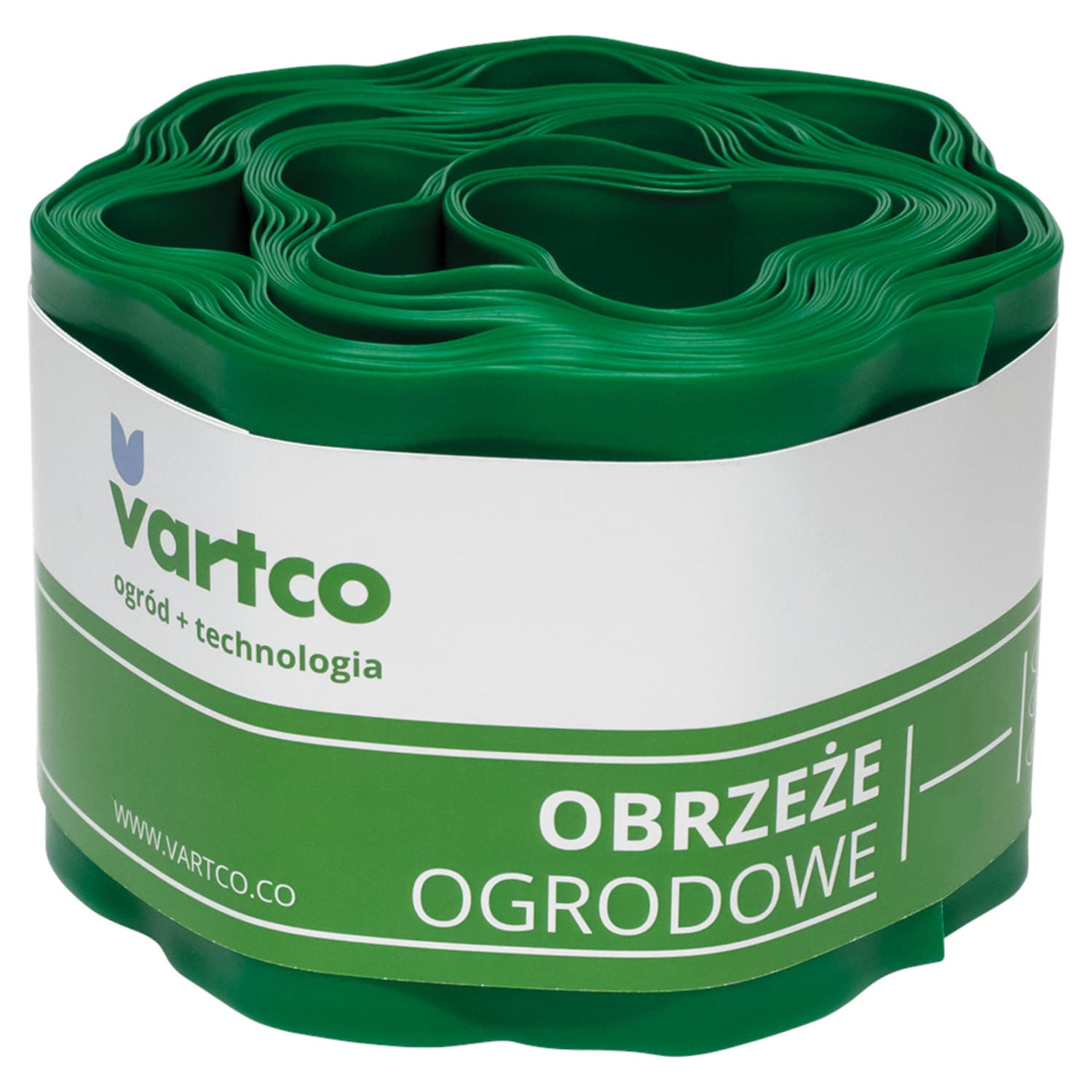 Vartco vrtno obrobo, valovita, 10 cm x 9 m, zelena