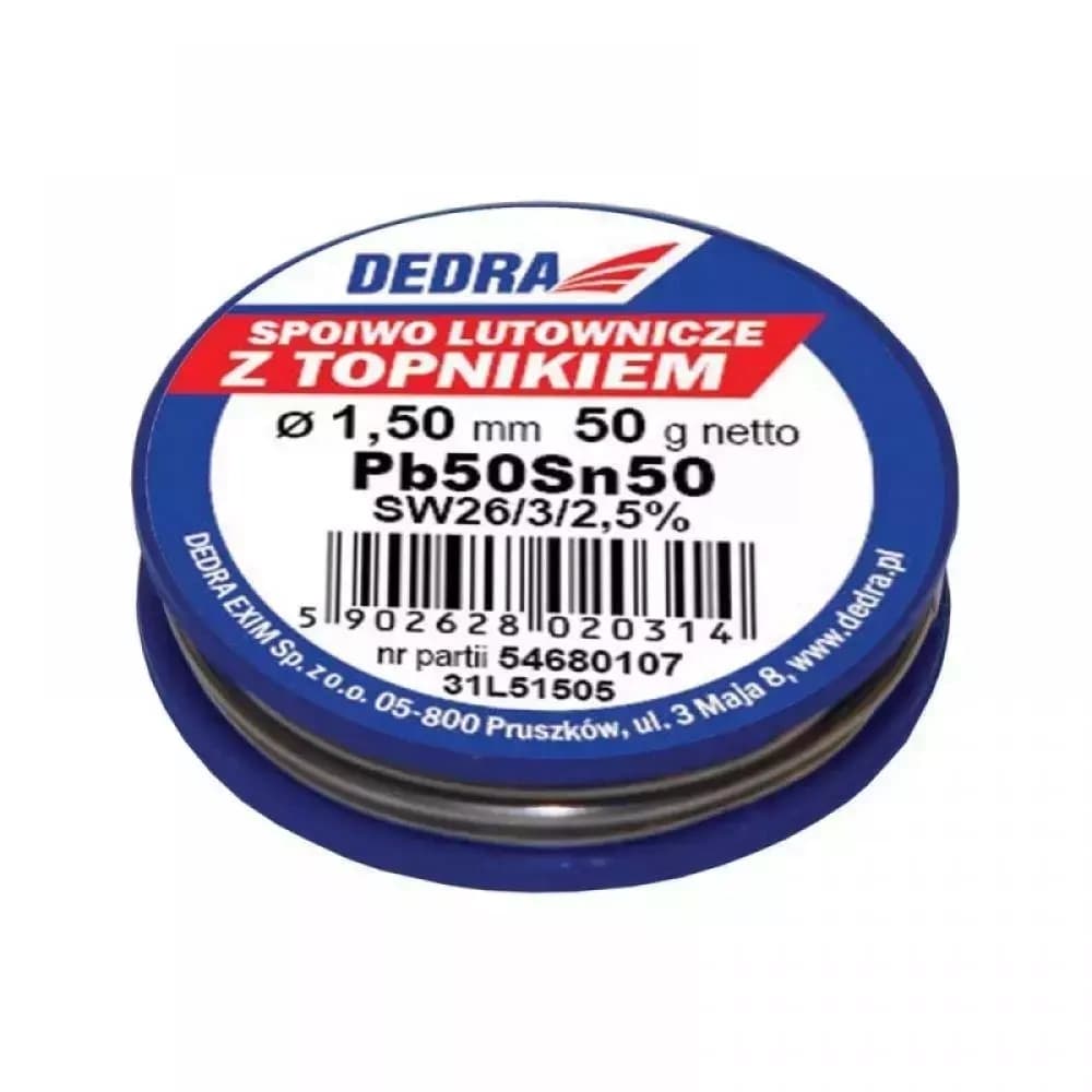Dedra Spajkalna žica s topilcem, 1.5 mm, 50 g