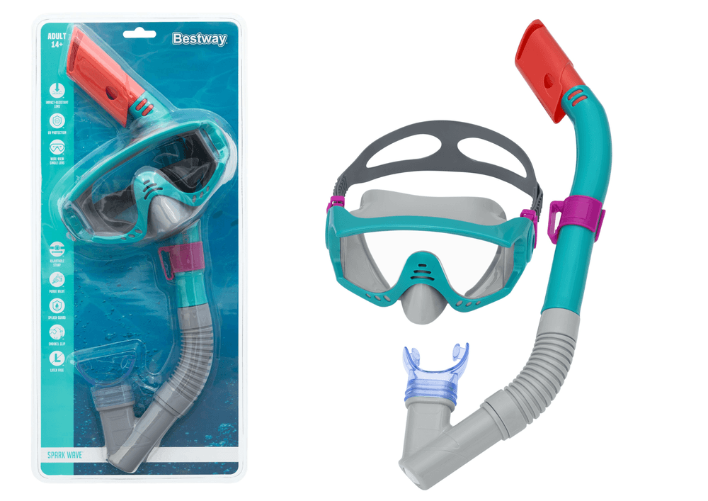 Potapljaški set BESTWAY - maska in dihalka, modra (14+ let)