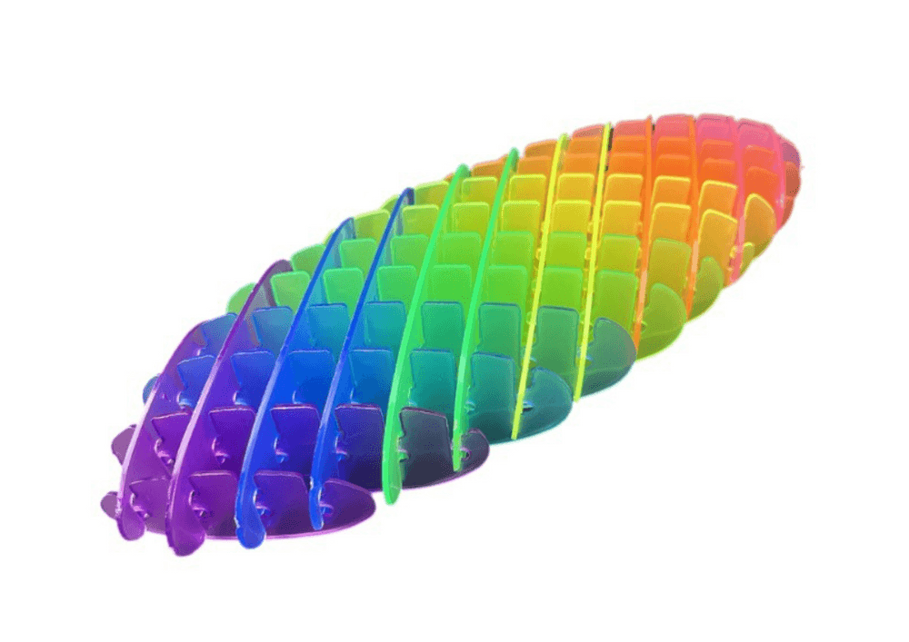 Antistresna igrača Fidget mavrična, prosojna, 12 cm