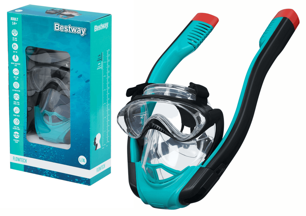 BESTWAY Polnoobrazna maska za potapljanje/snorklanje L/XL