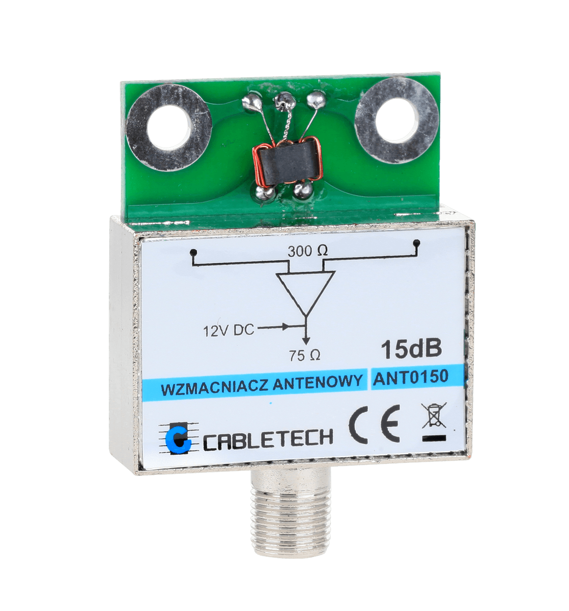 Antenski ojačevalnik Cabletech 15dB, z F-konektorjem