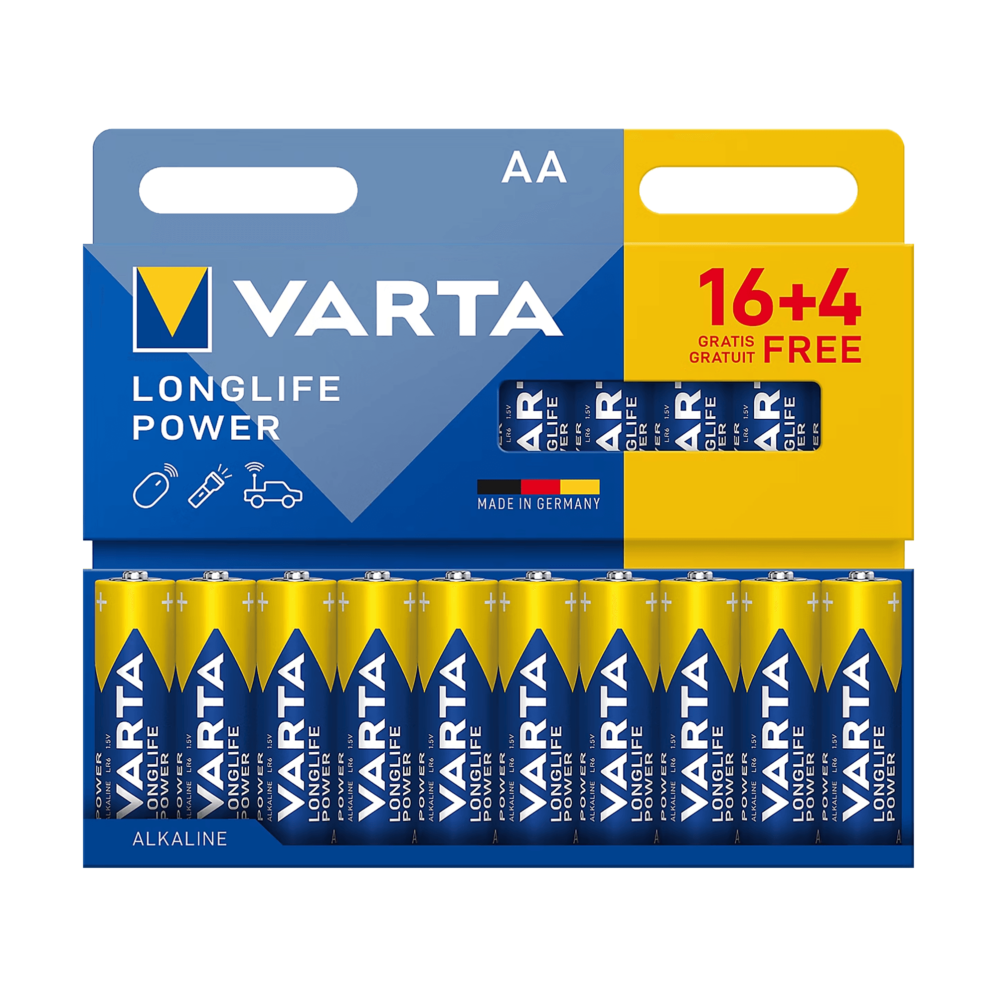 Varta LR06 Longlife Power baterije, 16+4 kom