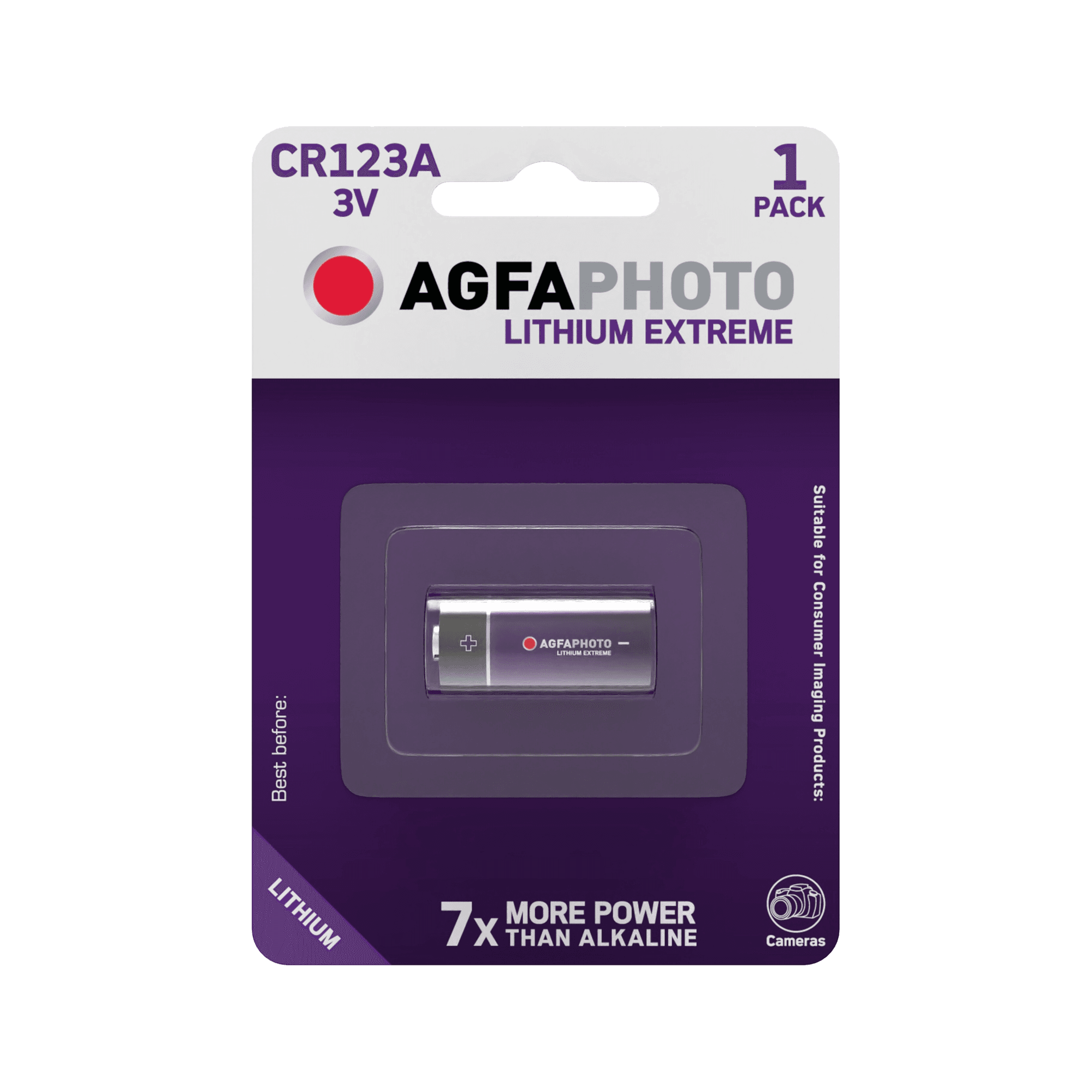 AgfaPhoto CR123 baterija, 1 kos