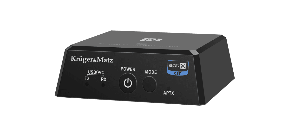 Bluetooth 2w1 sprejemnik/oddajnik Kruger&Matz BT-1, HiFi Audio (Apt-X, NFC)