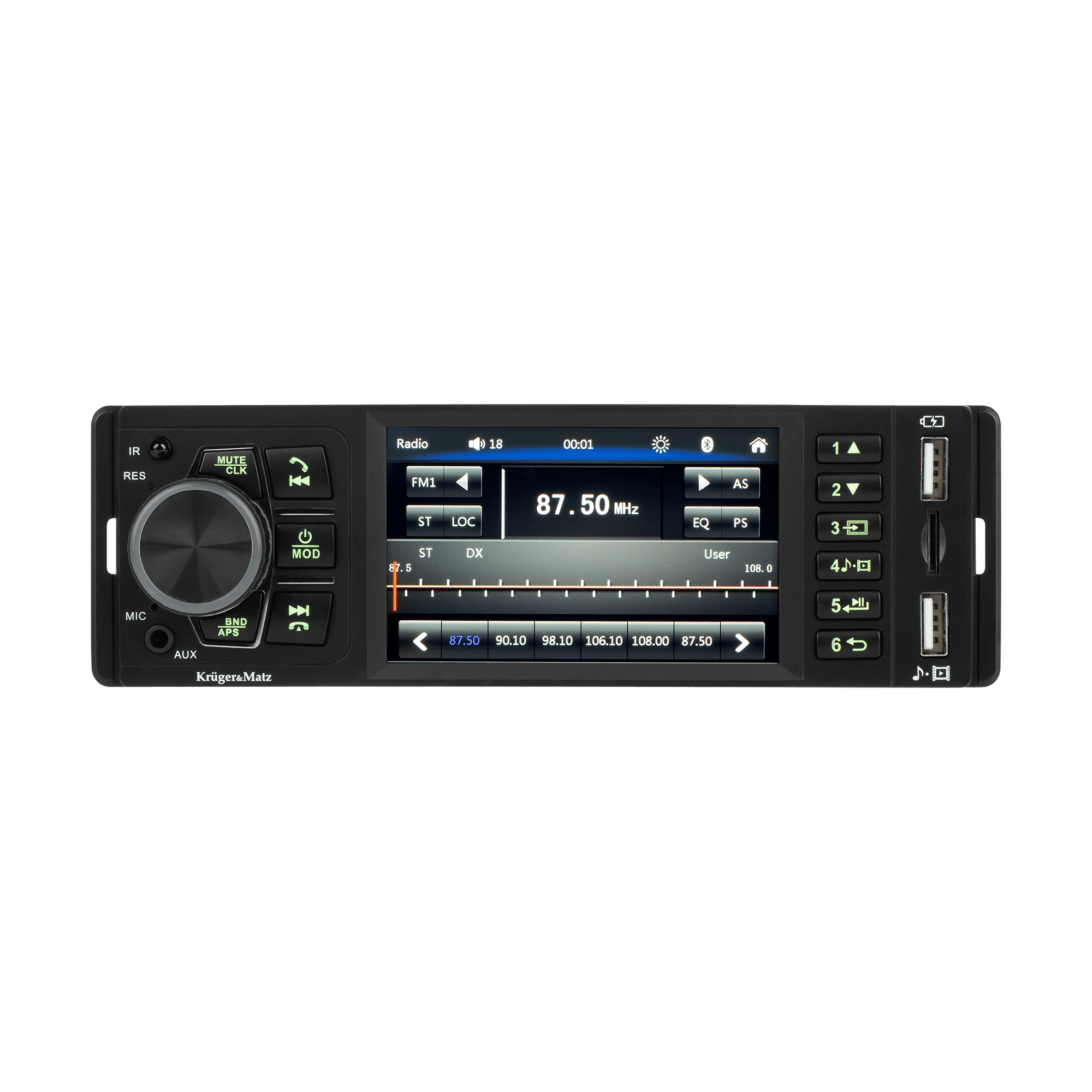 Avtoradio Kruger&Matz KM2015, 4" zaslon, Bluetooth 5.1