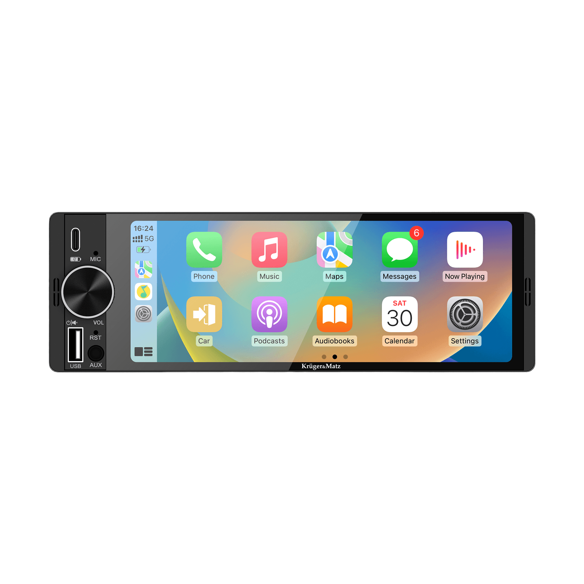Avtoradio Kruger&Matz KM2016, CarPlay/AndroidAuto, 6.36"