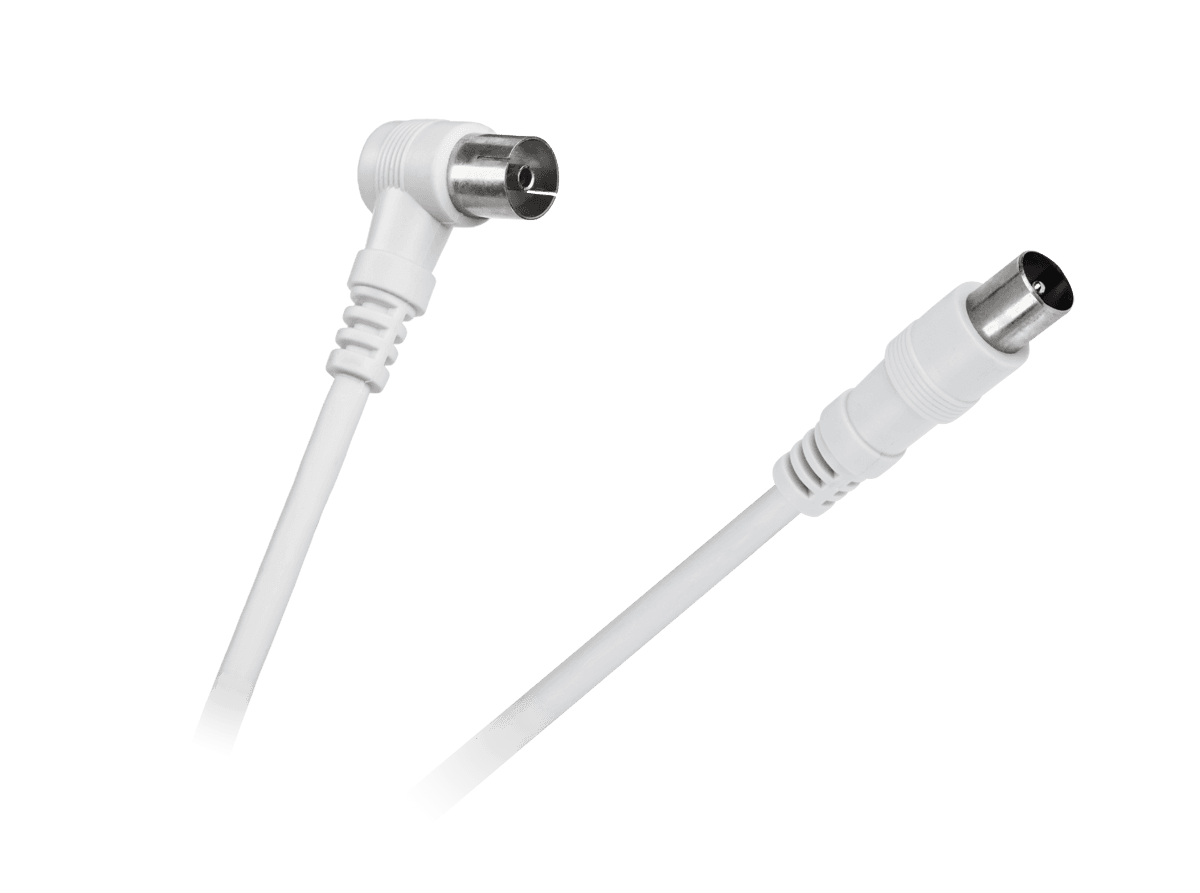 Cabletech TV/Video kabel, kotni-raven, bel, 10 m, 100Hz