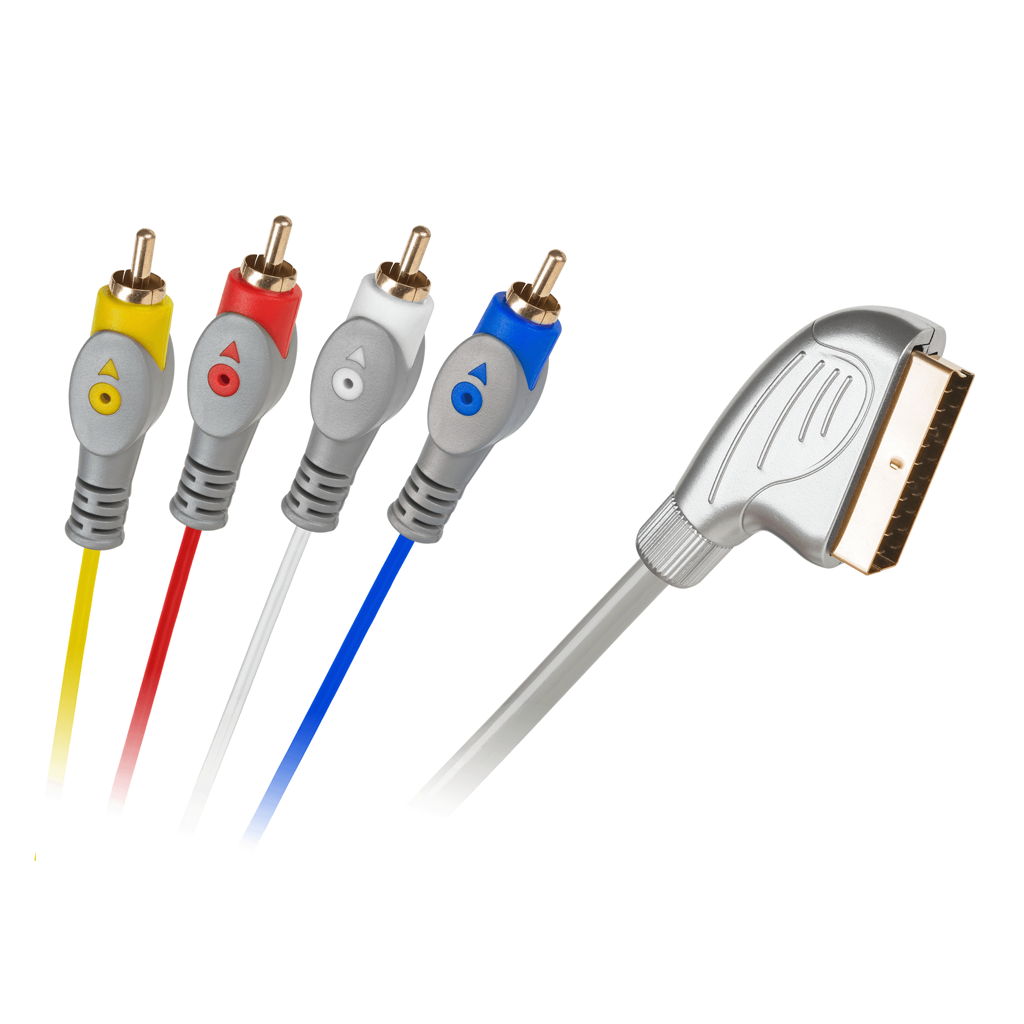 Cabletech Kabel Euro - 4 x RCA 1,5m (siv)