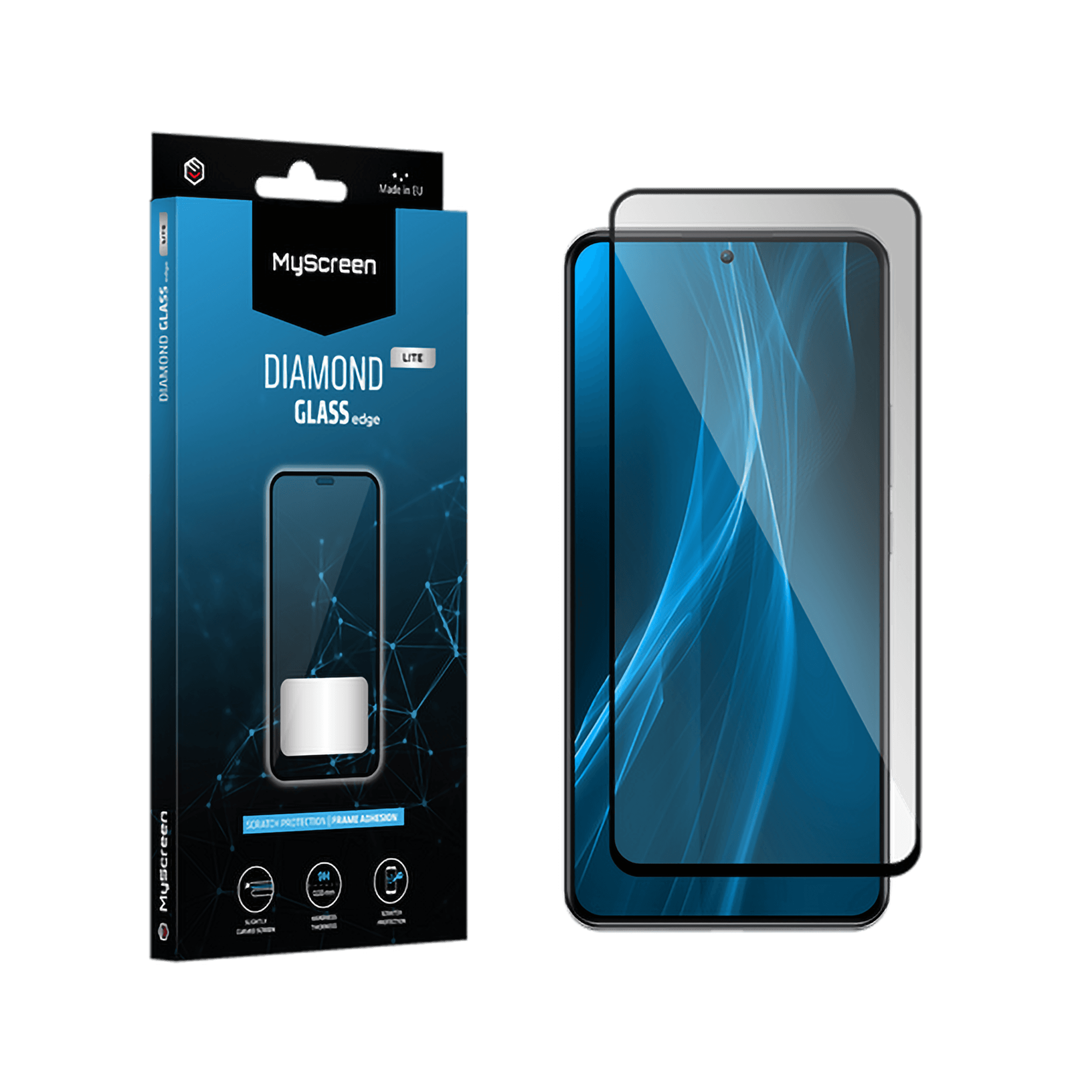 MYSCREEN Diamond Glass Lite Full Glue za Samsung Galaxy S22+/S23+ (črno)