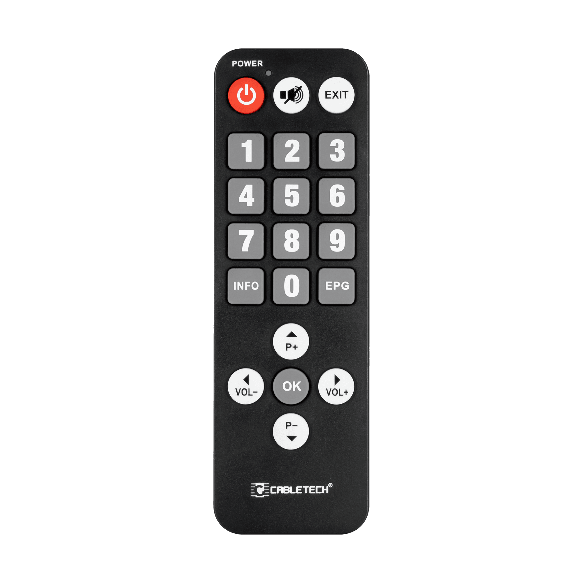 Cabletech univerzalni DVB-T daljinski upravljalnik za starejše