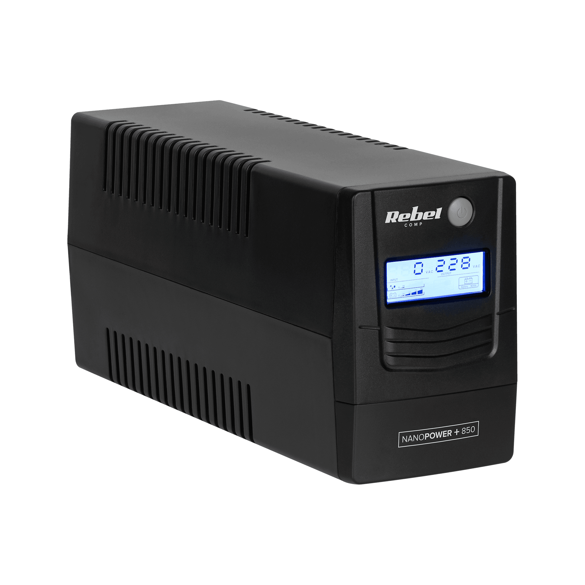 Rebel Nanopower Plus 850, UPS napajalnik z LCD (850VA/480W)