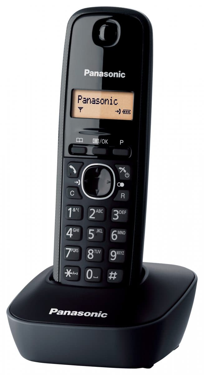 Panasonic DECT telefon KX-TG1611PDH, črn