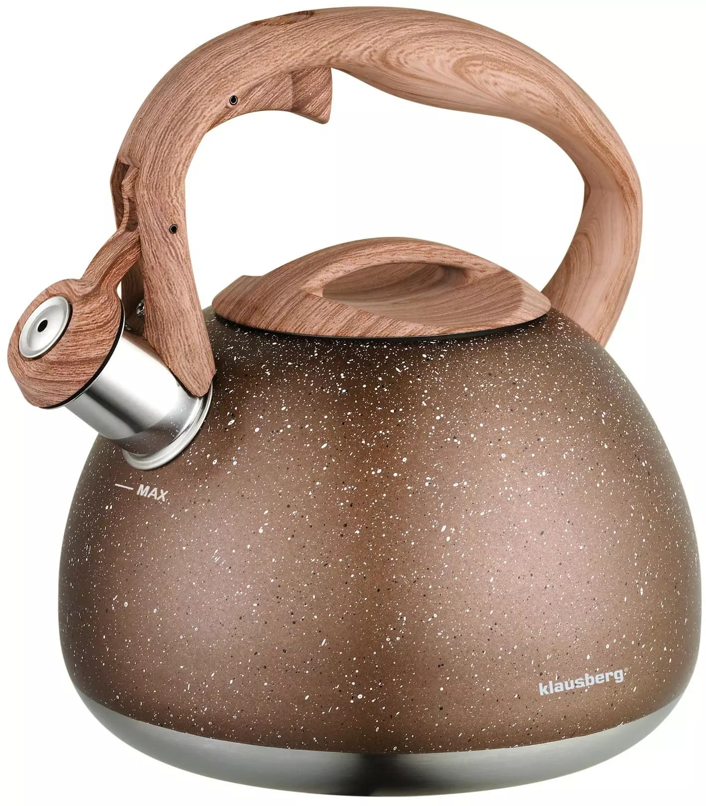 Klausberg Klasičen kuhinjski čajnik, 2.8l, rjav marmor