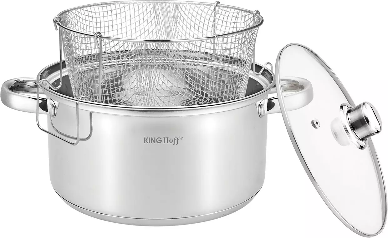 Lonec s košaro za cvrtje, jeklo ø 24 cm / 5,5 l KING Hoff