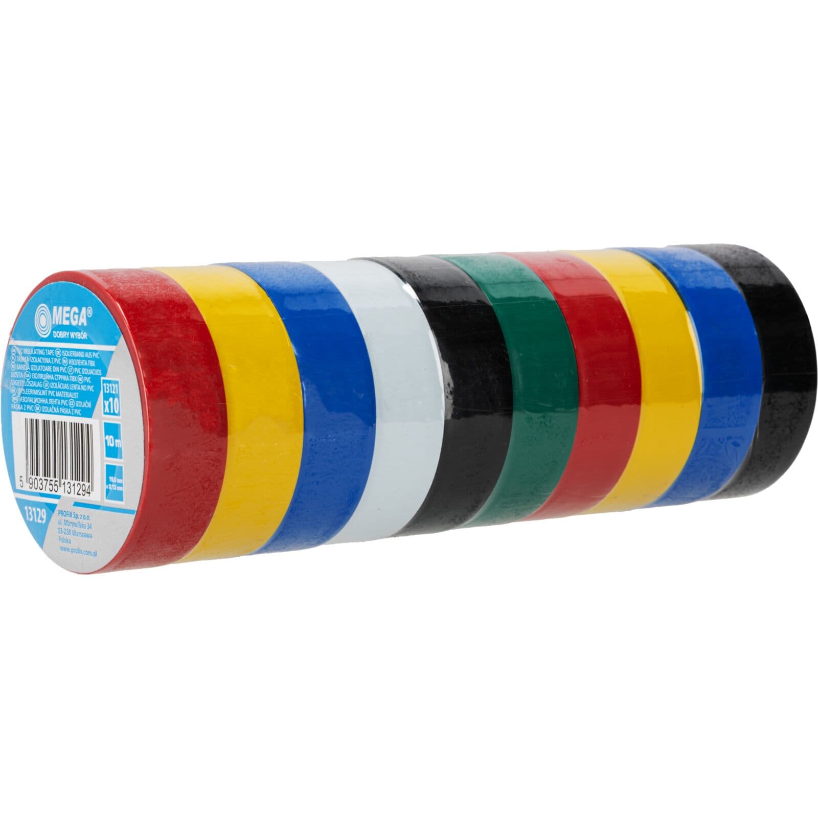 Set izolacijskih trakov PVC 19mm*0.13mm*10m, 10 kos