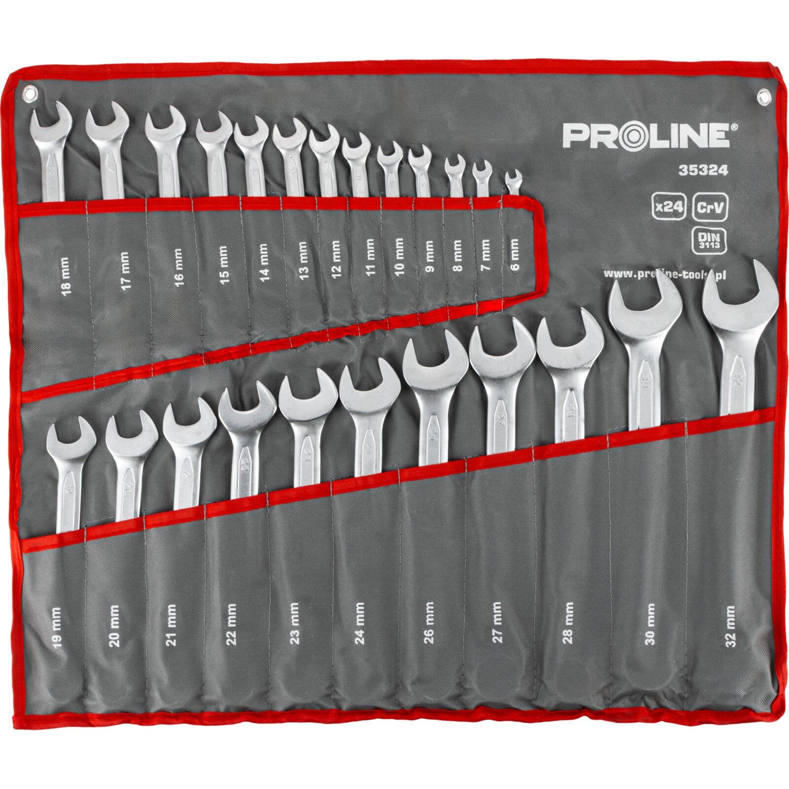 Set kombiniranih ključev Proline 24 kosov (6-32 mm), DIN3113