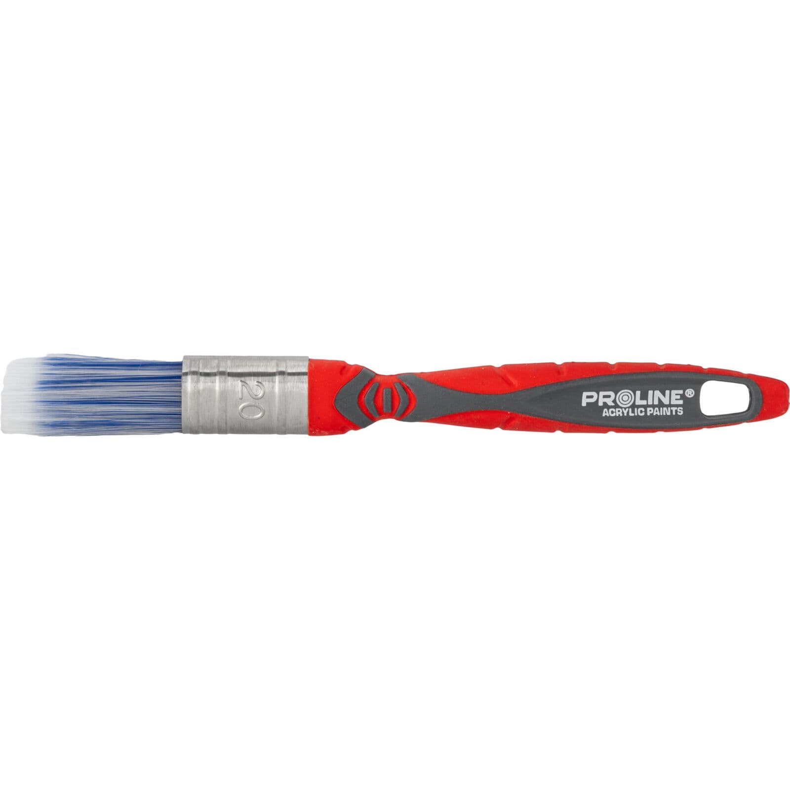 Proline Płaski čopič premium 20 mm, ročaj 2K-TPR, nerjavno jeklo, akril