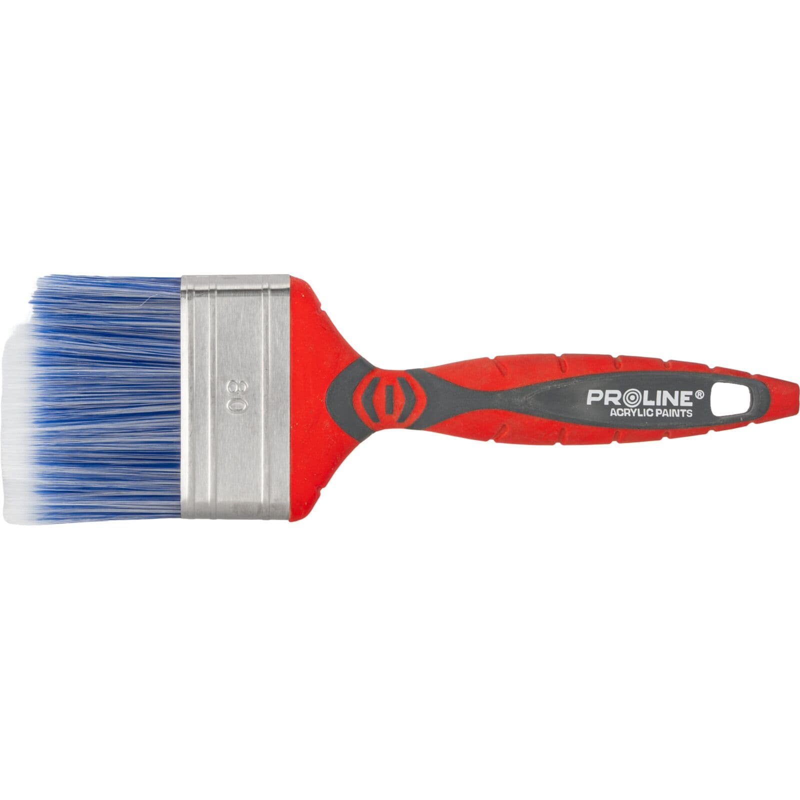 Proline Płaski čopič premium 80 mm, ročaj 2K-TPR, nerjavno jeklo, akril