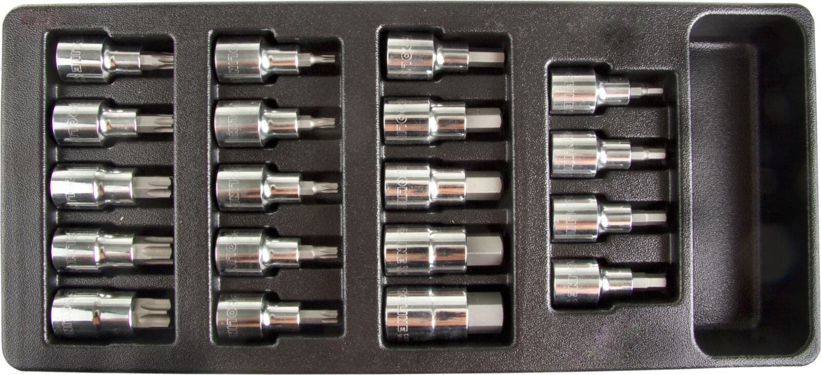 Proline Pladenj z nastavki Hex in Torx, 19 kosov