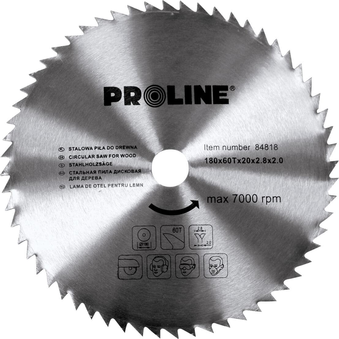 Proline krožna žaga za les brez karbida 315x80Tx30mm