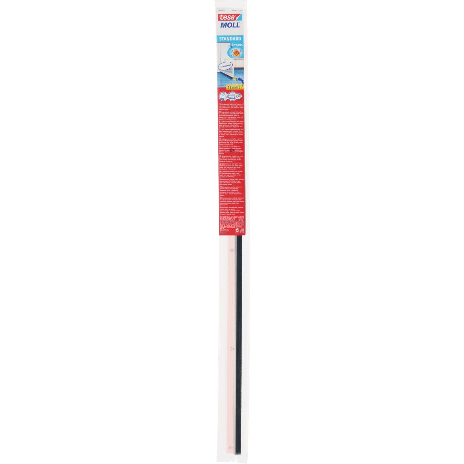 Tesa Krtačna tesnilna letev pod vrata 1m, 37mm, prozorna