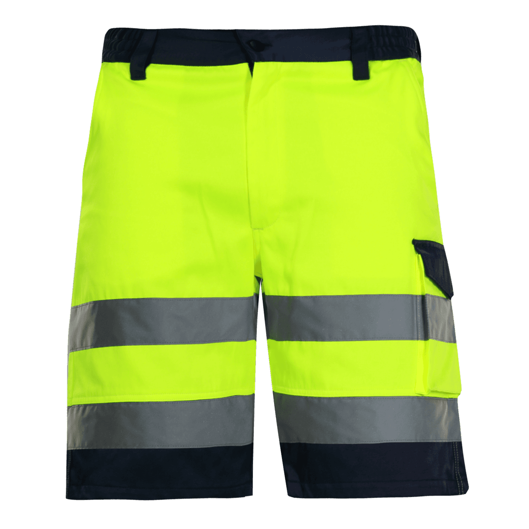 Delovne kratke hlače Lahti Pro – fluorescentno rumene, S