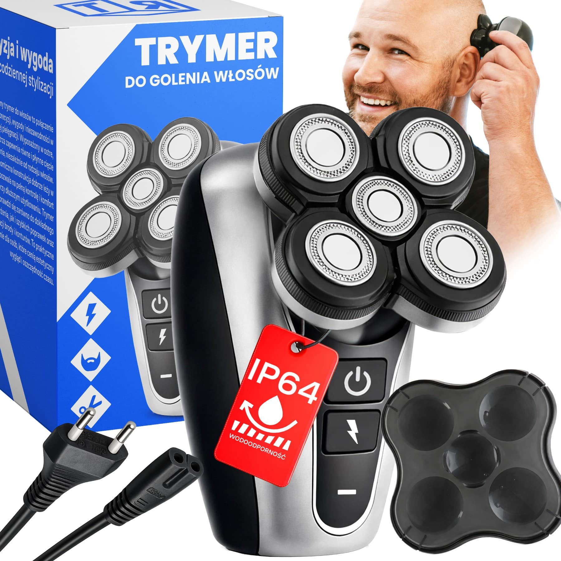 RTO UR183 Akumulatorski brivnik/trimer za moške, IPX4