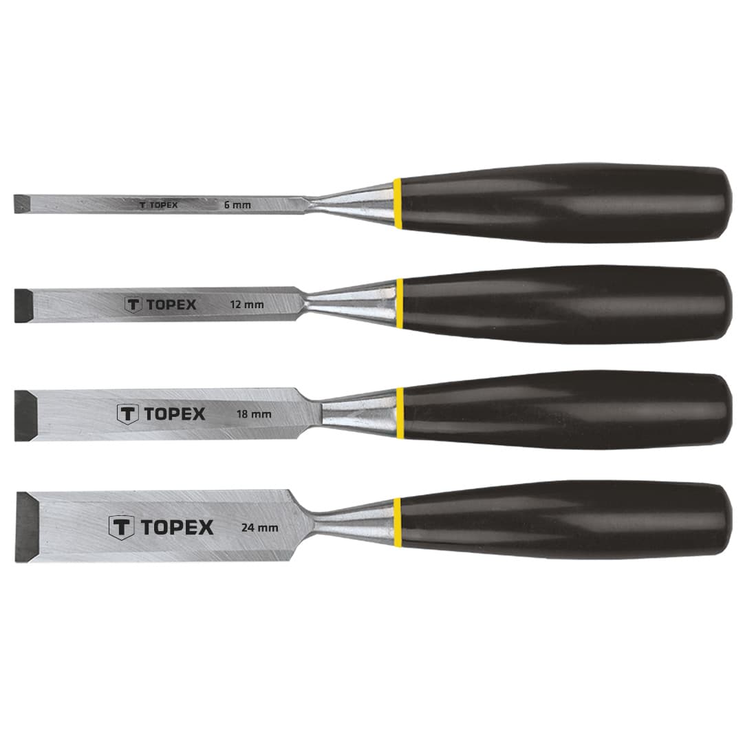 TOPEX Set dlet za les, 4 kos. (6-24 mm)